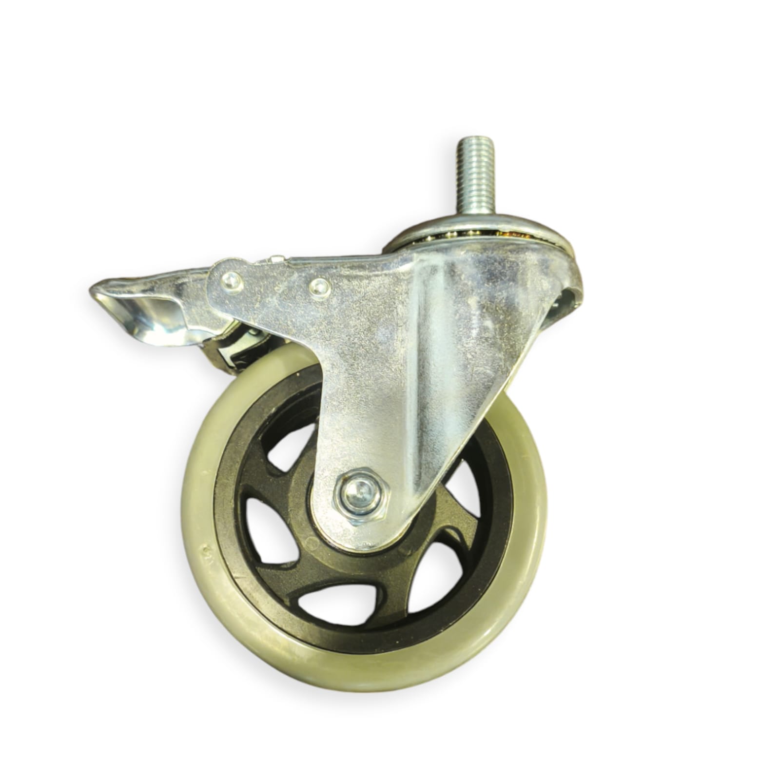 RUEDA GIRATORIA CON FRENO HILO 3/8